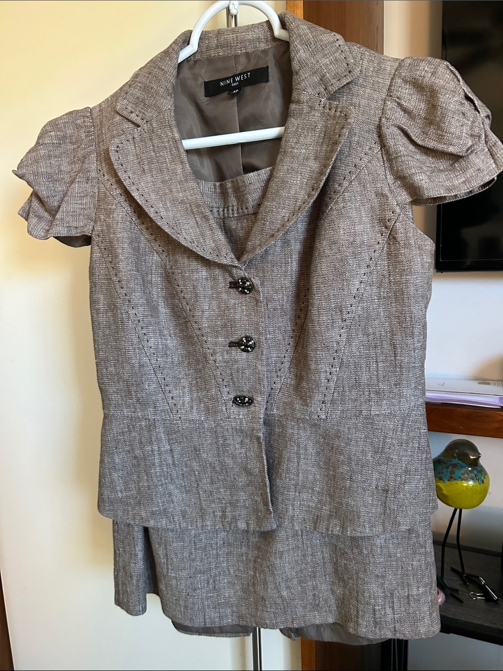 Nine West Taupe Skirt Suit